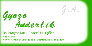 gyozo anderlik business card