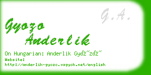 gyozo anderlik business card